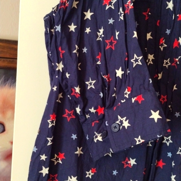 Woman's Button Down Blouse - Picture 3 of 5